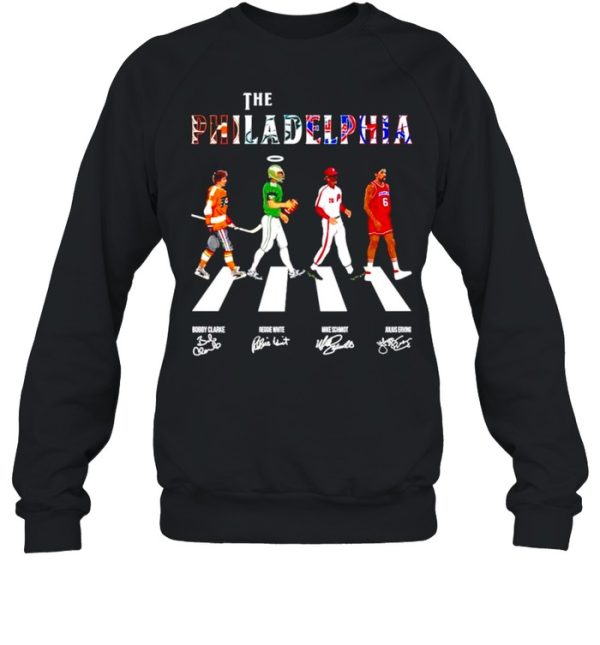 The philadelphia teams sport abbey road signatures shirt