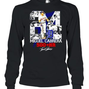 Tiger Detroit Miguel Cabrera 500 HR signature shirt 3