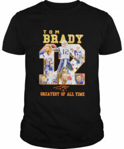 Tom Brady 12 greatest of all time signatures shirt 1