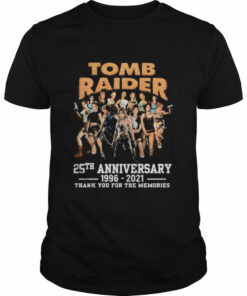 Tomb Raider 25th anniversary 1996 2021 thank you for the memories shirt 1