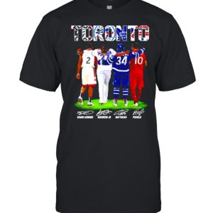 Toronto Kawhi Leonard Guerrero Jr. Matthews Pozuelo signatures shirt