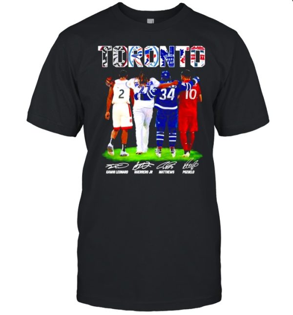 Toronto Kawhi Leonard Guerrero Jr. Matthews Pozuelo signatures shirt