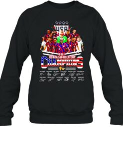 USA 2021 Concacaf gold cup champions player signatures shirt 3 USA 2021 Concacaf gold cup champions player signatures shirt 4