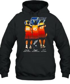 Utah Jazz Jordan Clarkson Donovan Mitchell And Rudy Gobert Signature Shirt 4 Utah Jazz Jordan Clarkson Donovan Mitchell And Rudy Gobert Signature Shirt 5