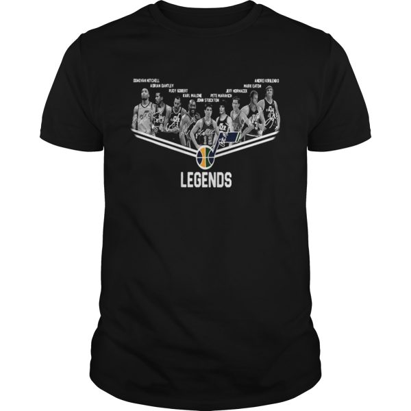 Utah Jazz Legends Players Team Signatures shirt