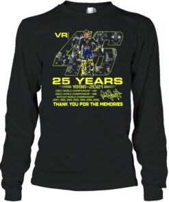 VR46 Valentino Rossi 25 years 1996 2021 thank you for the memories signature shirt 3