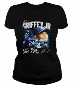 Vintage 80’s Ken Griffey Jr The Kid Baseball Signature shirt 1 Vintage 80's Ken Griffey Jr The Kid Baseball Signature shirt 2