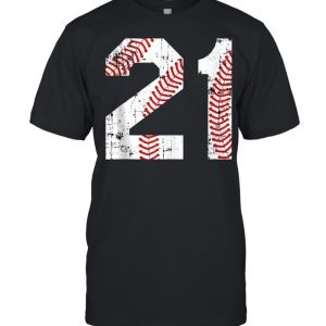 Vintage Baseball 21 Jersey Number shirt