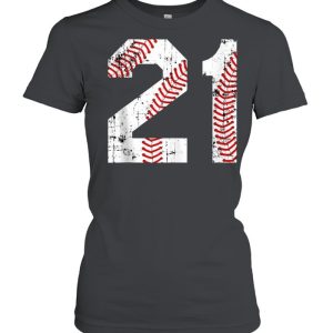 Vintage Baseball 21 Jersey Number shirt