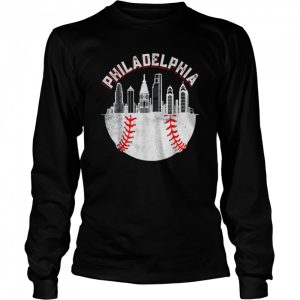 Vintage Philadelphia Baseball Skyline Retro Philly Cityscap Shirt 3