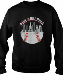 Vintage Philadelphia Baseball Skyline Retro Philly Cityscap Shirt 4