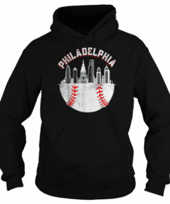 Vintage Philadelphia Baseball Skyline Retro Philly Cityscap Shirt 5