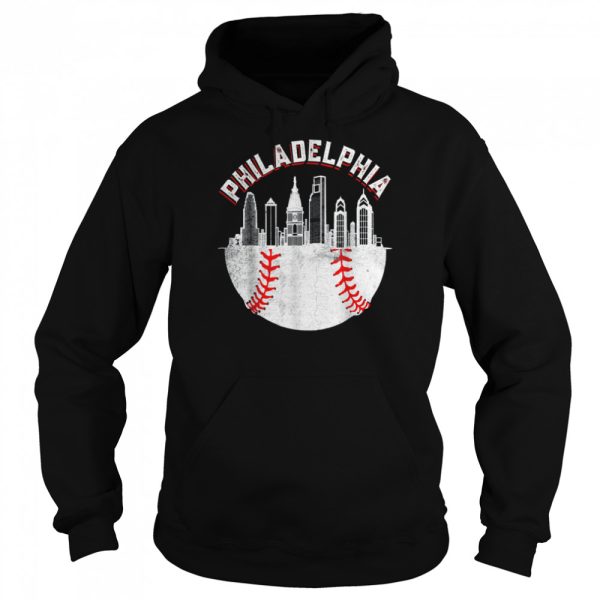 Vintage Philadelphia Baseball Skyline Retro Philly Cityscap Shirt