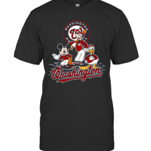 Washington Nationals Mickey Donald And Goofy Baseball T-Shirt