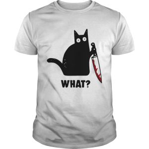 What Black cat hold knife shirt