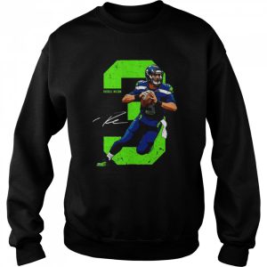 Wilson Quarterback Seattle Seahawks Football No 3 Signature Shirt 4