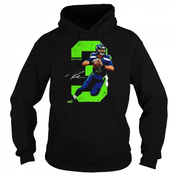 Wilson Quarterback Seattle Seahawks Football No 3 Signature Shirt