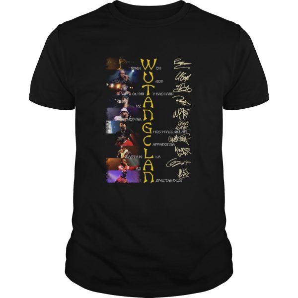 WuTang Clan Raekwon U God Oldirty Bastard Rza Method Man Signatures shirt