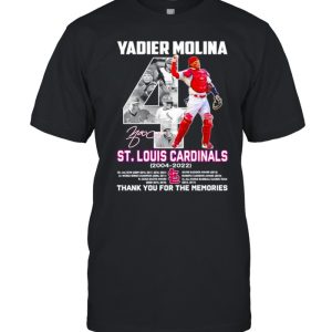 Yadier Molina St Louis Cardinals 2004-2022 signature shirt