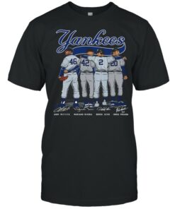 Yankees Andy Pettitte Mariano Rivera Derek Jeter Jorge Posada Signature shirt 1