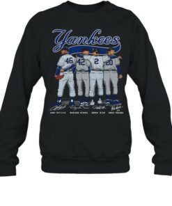 Yankees Andy Pettitte Mariano Rivera Derek Jeter Jorge Posada Signature shirt 4