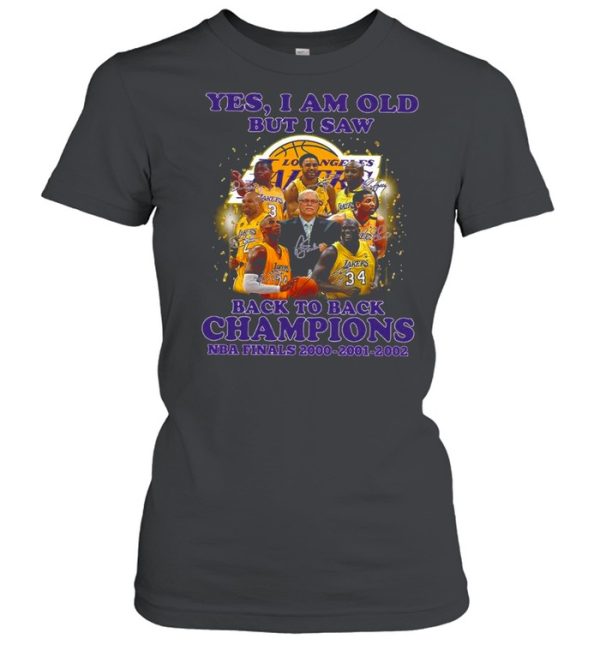 Yes i am old but i saw back to back champions nba finals 2000 2001 2002 shirt