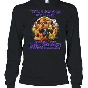 Yes i am old but i saw back to back champions nba finals 2000 2001 2002 shirt 3