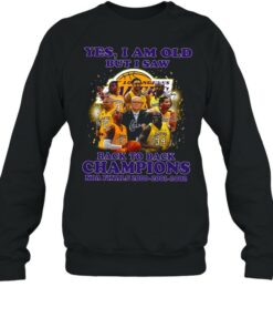 Yes i am old but i saw back to back champions nba finals 2000 2001 2002 shirt 4