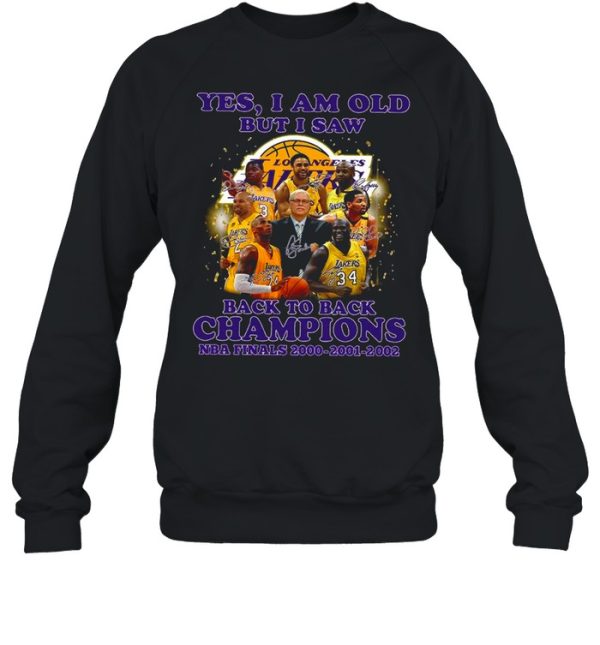 Yes i am old but i saw back to back champions nba finals 2000 2001 2002 shirt