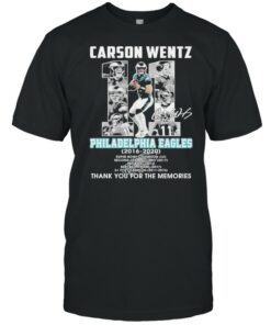carson wentz 11 philadelphia eagles 2016 2020 thank you for the memories shirt 1