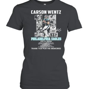 carson wentz 11 philadelphia eagles 2016 2020 thank you for the memories shirt