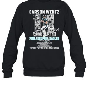 carson wentz 11 philadelphia eagles 2016 2020 thank you for the memories shirt 4