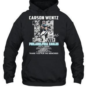 carson wentz 11 philadelphia eagles 2016 2020 thank you for the memories shirt 5