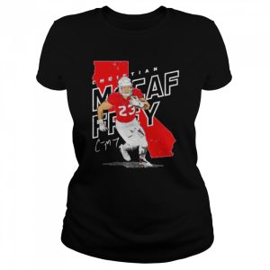 christian McCaffrey San Francisco 49ers player map shirt