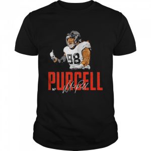 denver Football Mike Purcell player name signature shirt