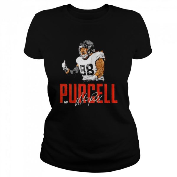 denver Football Mike Purcell player name signature shirt