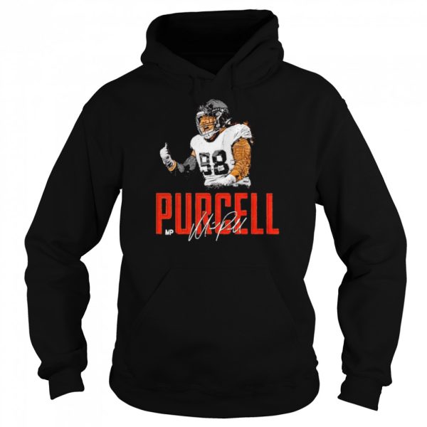 denver Football Mike Purcell player name signature shirt