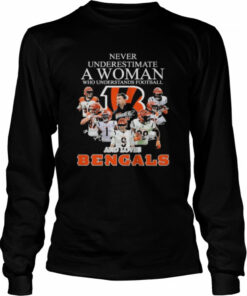 never underestimate a woman who understands football and loves cincinnati bengals signatures 2022 shirt 3
