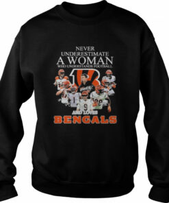never underestimate a woman who understands football and loves cincinnati bengals signatures 2022 shirt 4
