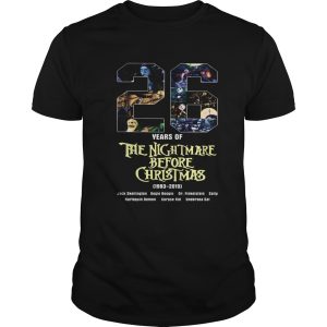 26 Years of The Nightmare Before Christmas 1983 2019 t-shirt