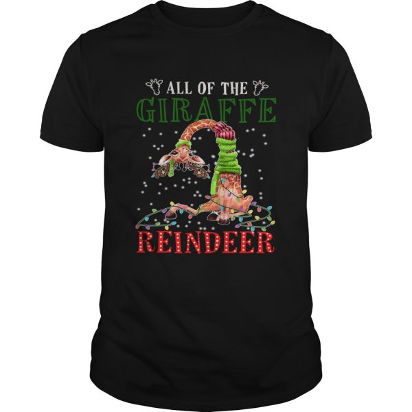 All of the Giraffe reindeer light christmas shirt