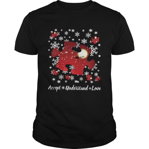 Autism Accept understand love Christmas shirt