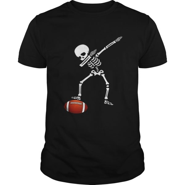 Awesome Football Skeleton Dabbing Sports Halloween Gift shirt