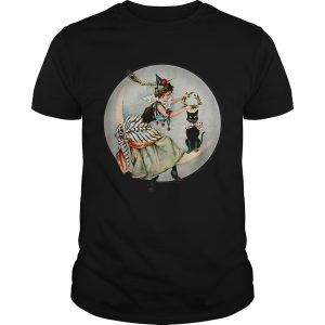 Awesome The Black Cat Magazine Vintage Halloween Woman And Cat shirt