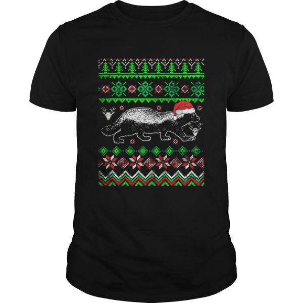 Awesome Ugly Christmas Honey Badger shirt