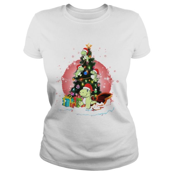 Baby Dinosaur Christmas Tree shirt