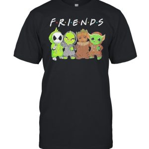 Baby Jack Skellington Baby Grinch Baby Groot And Baby Yoda Friends Shirt