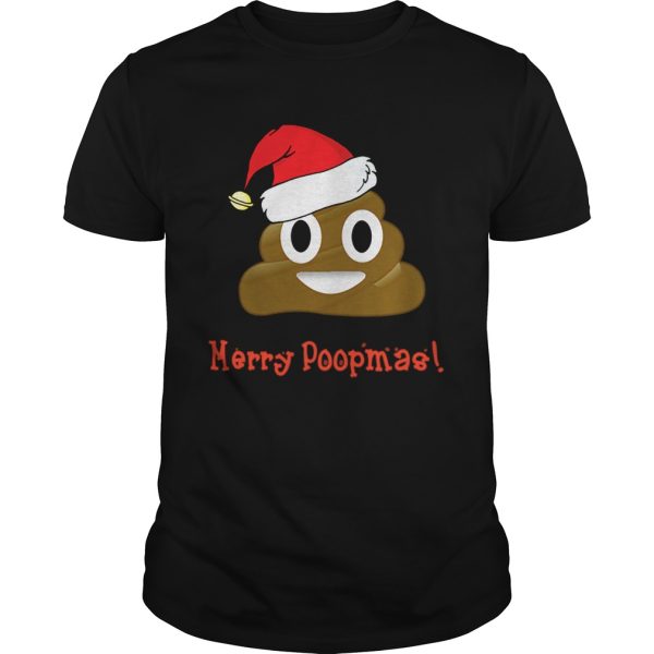 Baby Poop Emoji Wearing Santa Hat Merry Poopmas Christmas Baby Onesie shirt