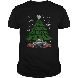 Baby Yoda May The Force Be With With You Christmas Tree shirt