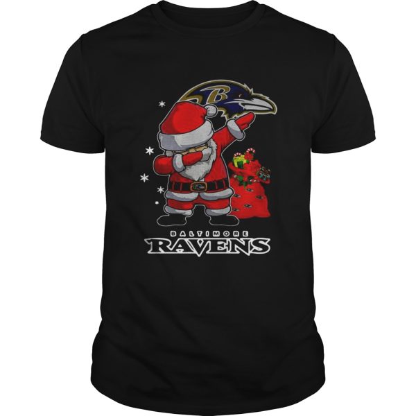 Baltimore Ravens Santa dabbing Christmas shirt